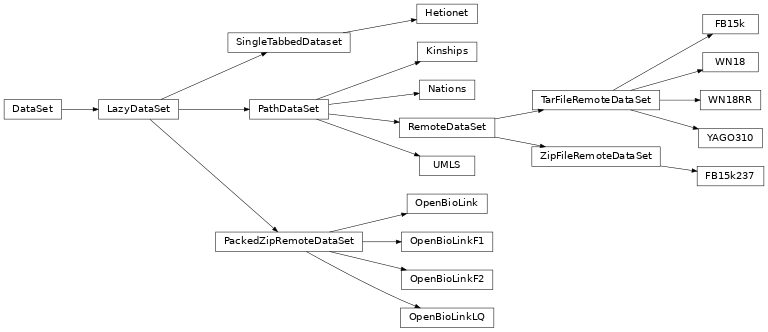 Inheritance diagram of pykeen.datasets.hetionet.Hetionet, pykeen.datasets.kinships.Kinships, pykeen.datasets.nations.Nations, pykeen.datasets.openbiolink.OpenBioLink, pykeen.datasets.openbiolink.OpenBioLinkF1, pykeen.datasets.openbiolink.OpenBioLinkF2, pykeen.datasets.openbiolink.OpenBioLinkLQ, pykeen.datasets.umls.UMLS, pykeen.datasets.freebase.FB15k, pykeen.datasets.freebase.FB15k237, pykeen.datasets.wordnet.WN18, pykeen.datasets.wordnet.WN18RR, pykeen.datasets.yago.YAGO310